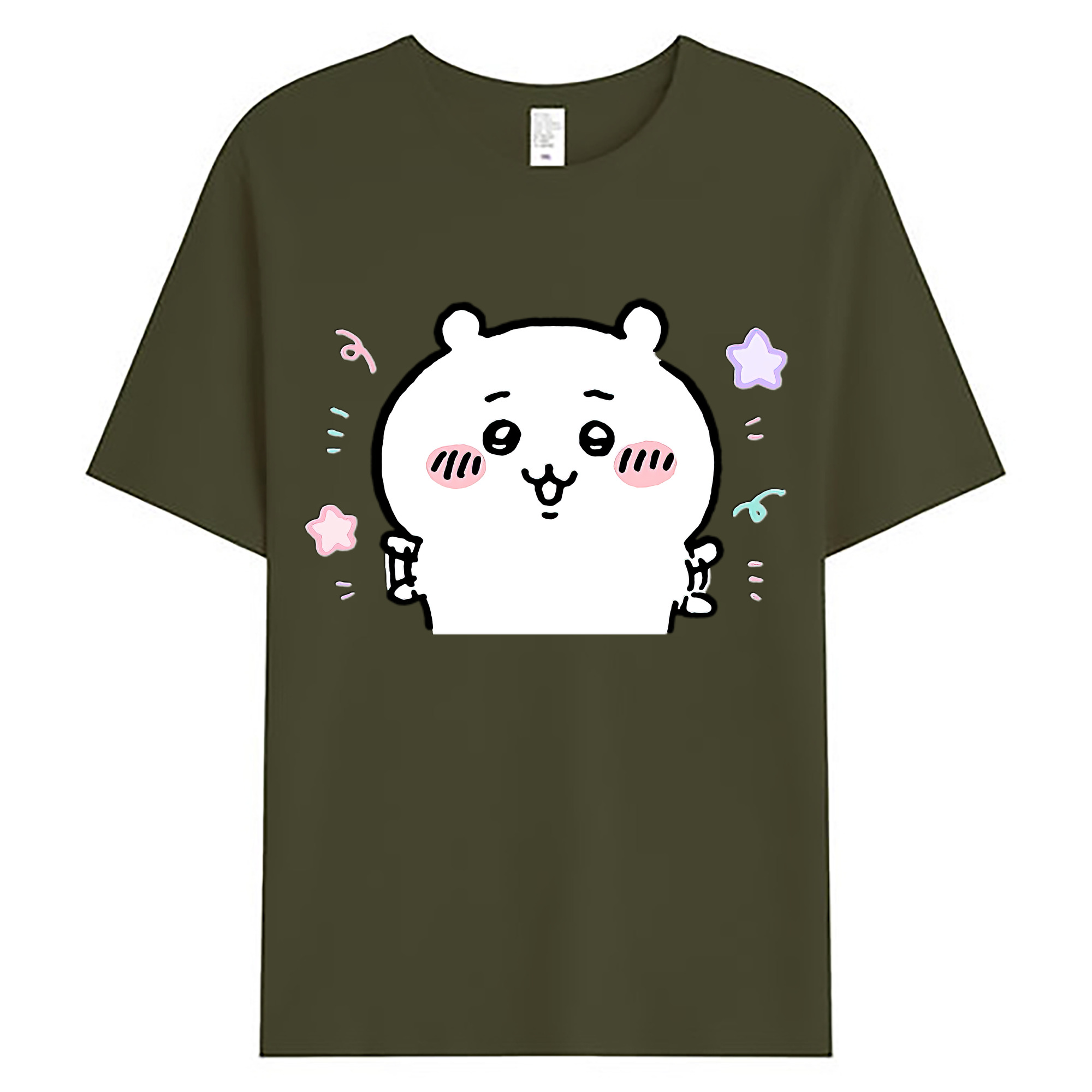（画像用） ちいかわ ちいかわ Chii-kawa chiikawa 綿100％ メンズ半袖Tシャツ｜肌触りやわらか＆通気性